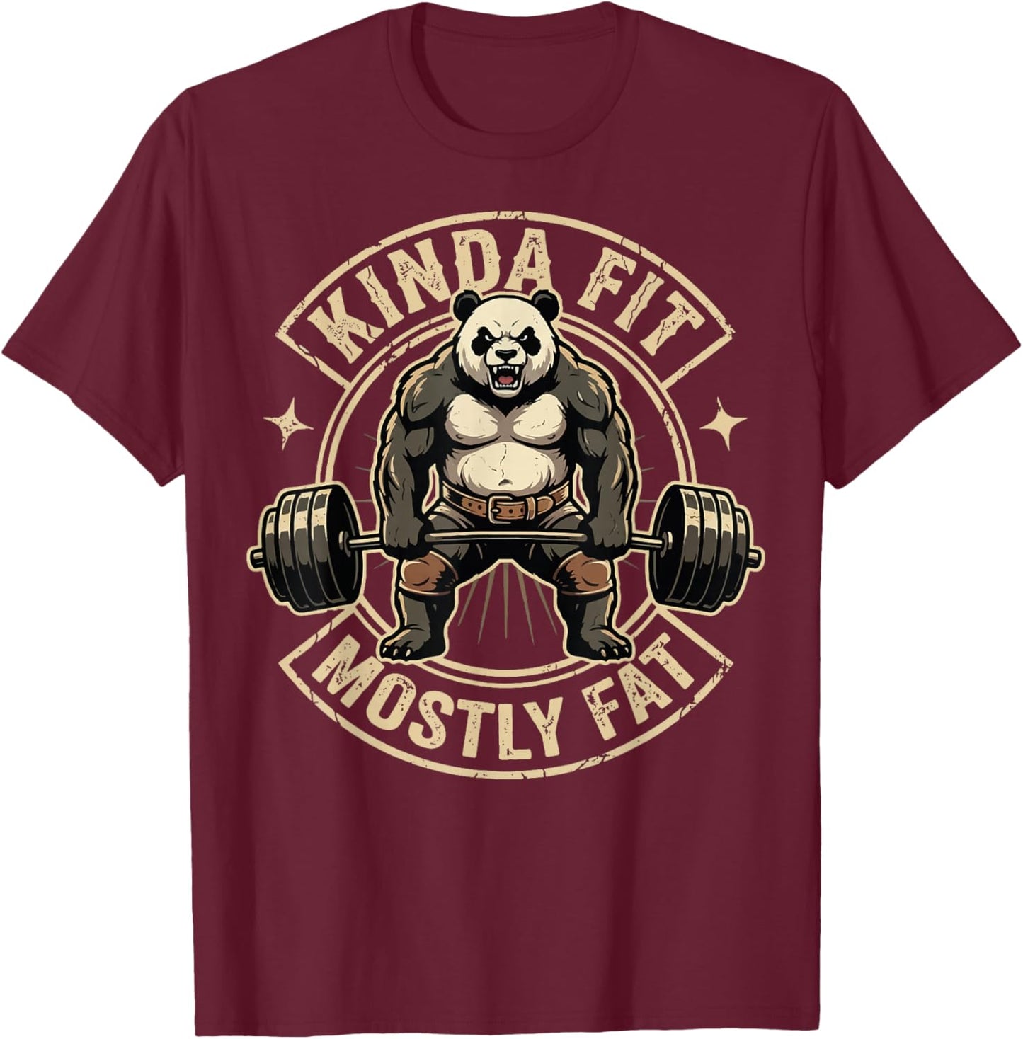 Kinda Fit Mostly Fat T-Shirt - T-Shirt | Maroon