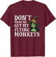 Don't Make Me Get My Flying Monkeys - Witch Halloween Mom T-Shirt - T-Shirt | Maroon
