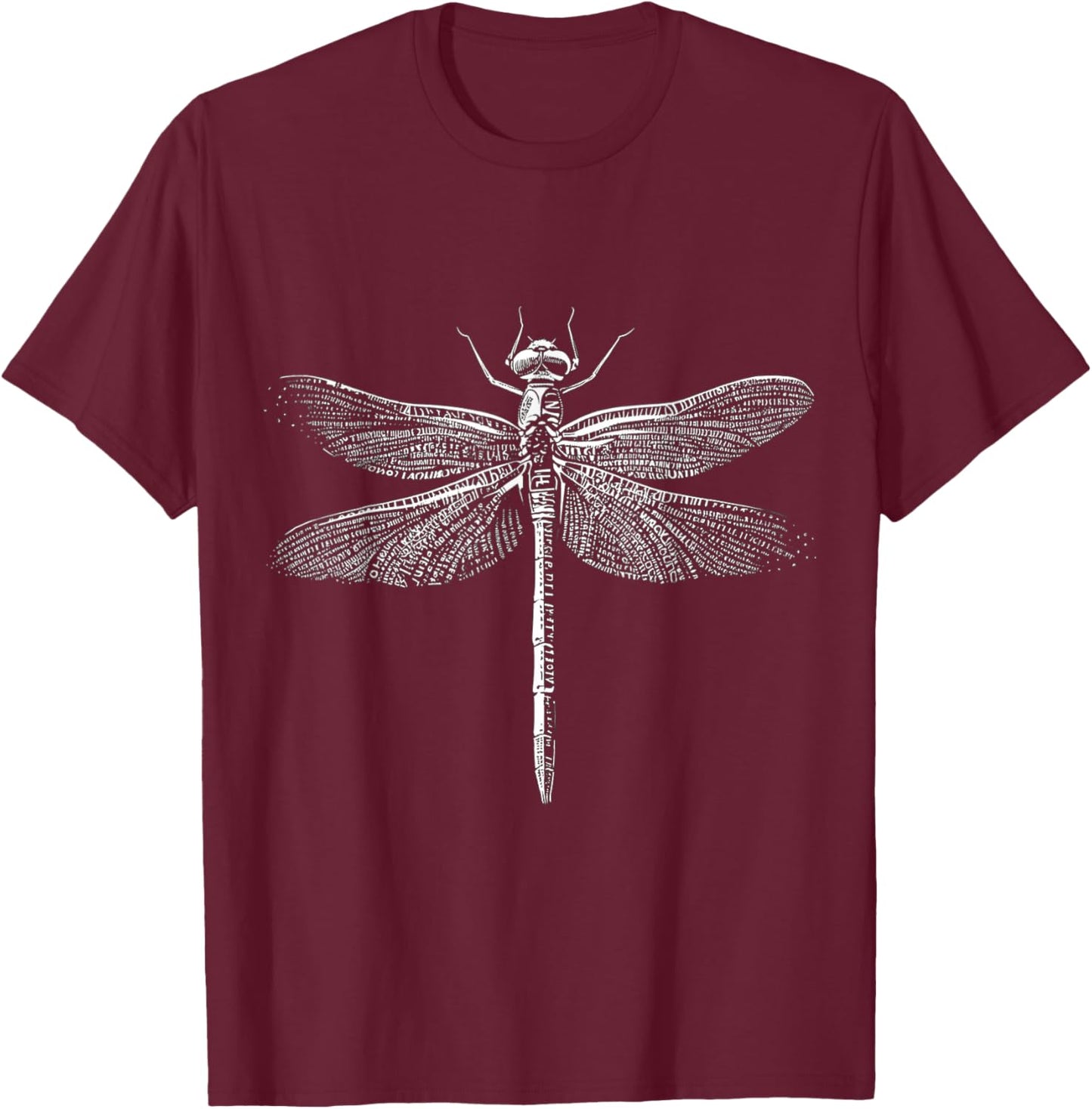 Libellule Animal Love Motif Forêt T-Shirt - T-Shirt | Maroon