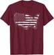 USA Shirt American Flag Map Vintage 4th of July Patriotic T-Shirt - T-Shirt | Maroon