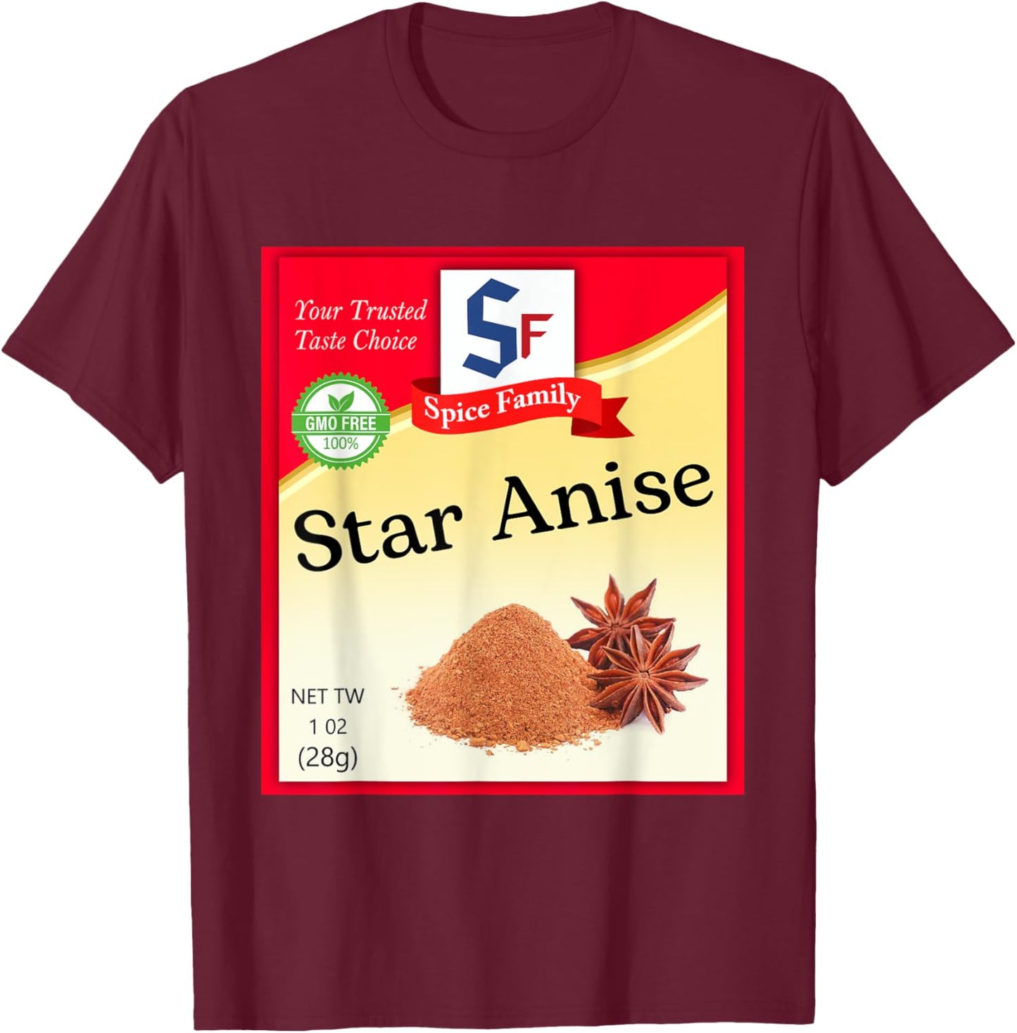 Star Anise Condiment Costume Holiday Spice Costumes T-Shirt - T-Shirt | Maroon