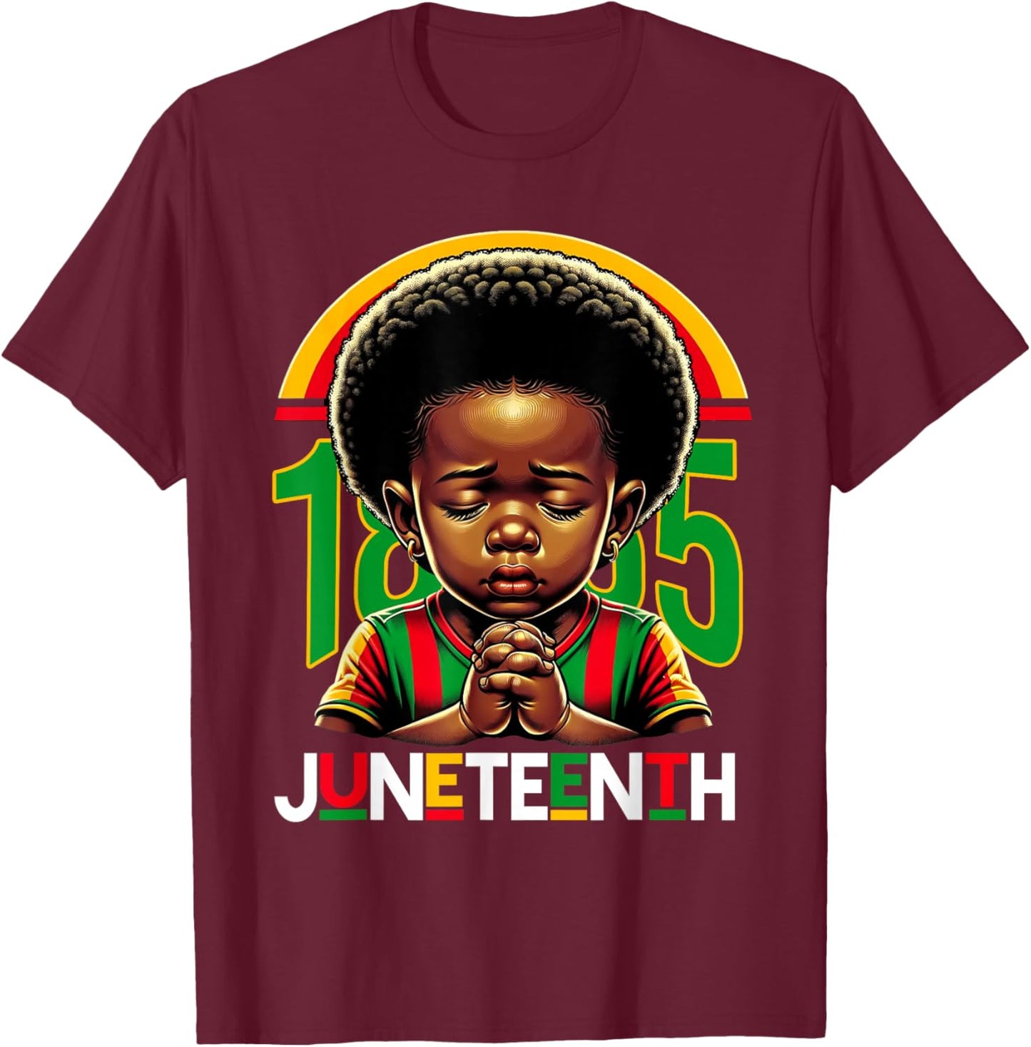 Kids Juneteenth Prince 1865 Black History Month Toddler Boy T-Shirt - T-Shirt | Maroon