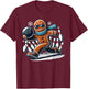 Gingerbread Playing Bowling ball and pins Christmas bowling T-Shirt - T-Shirt | Maroon