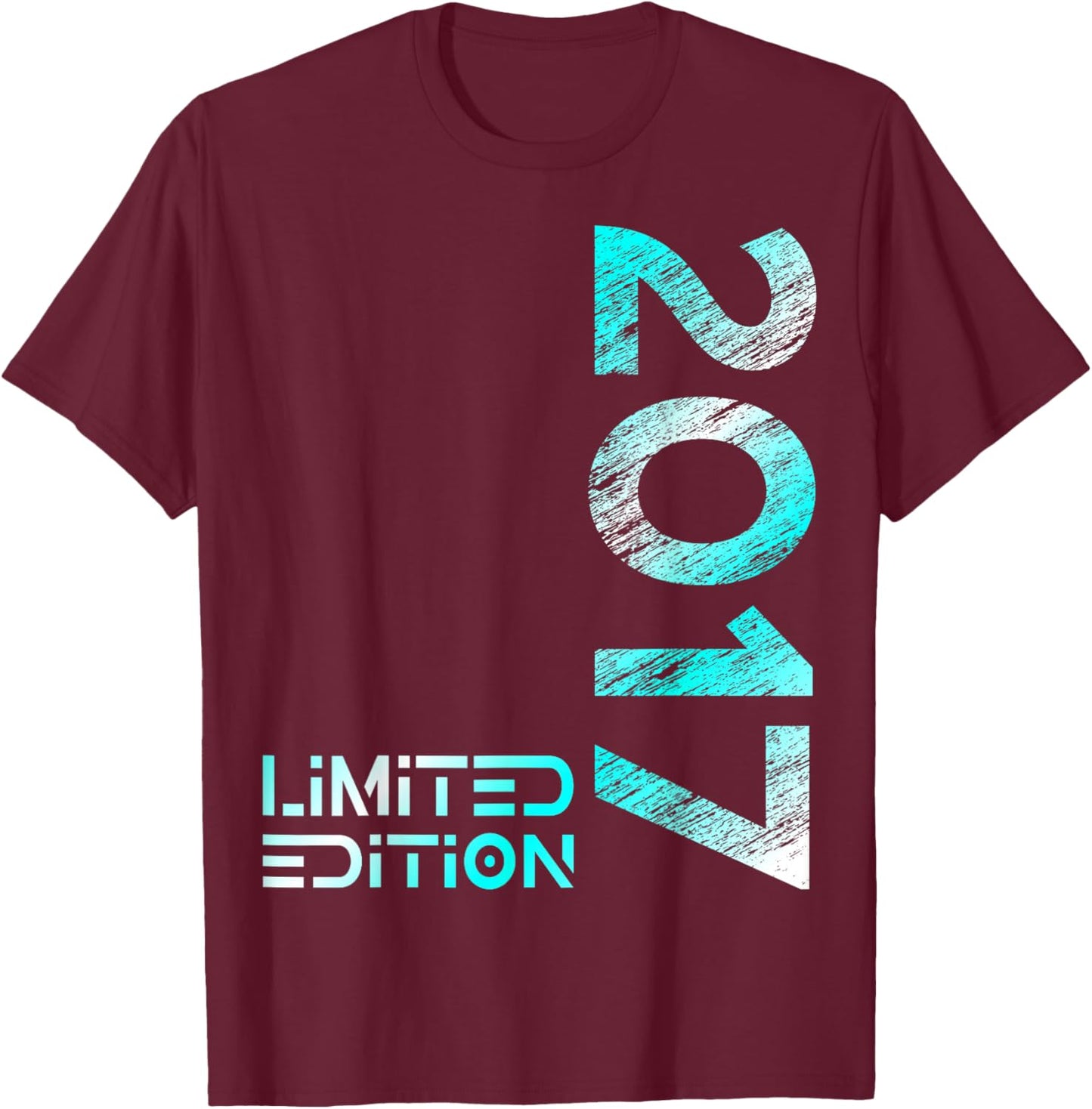 Limited Edition Vintage 2017 Boy Girl 9th Birthday T-Shirt - T-Shirt | Maroon