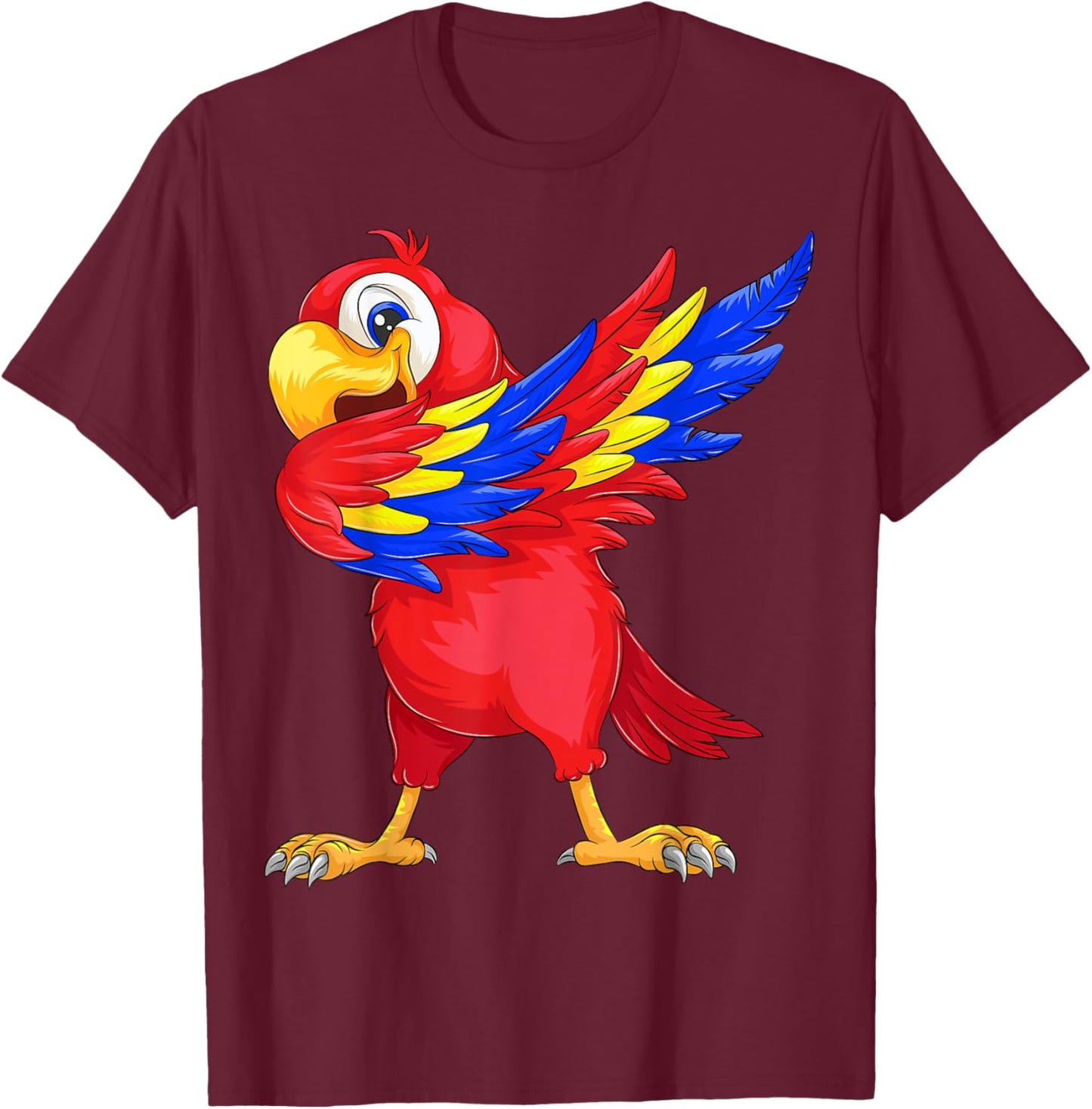 Cool Parrot Art Women Pet Bird Tropical Parrot Lover T-Shirt - T-Shirt | Maroon