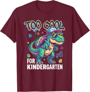 Kindergarten Dinosaur T Rex Graduation Boys T-Shirt - T-Shirt | Maroon