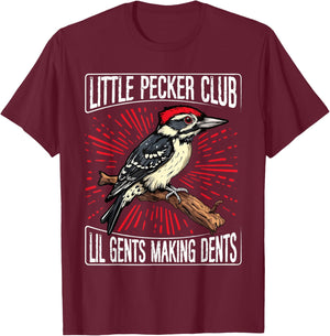 Little Pecker Club Lil Gents Making Dents T-Shirt - T-Shirt | Maroon