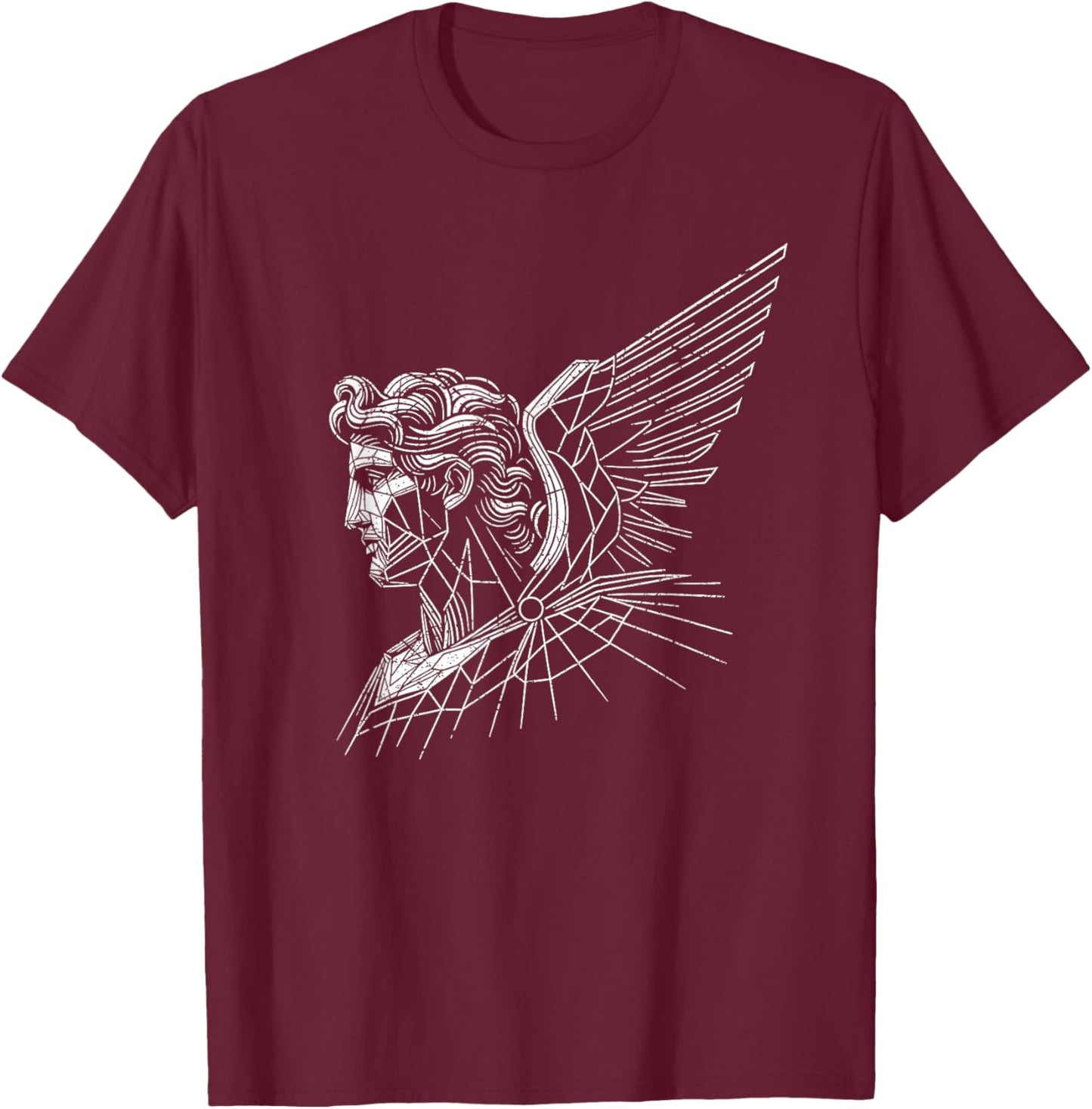 Apollo Greek Mythology God geometrical lines Art Don of Zeus T-Shirt - T-Shirt | Maroon