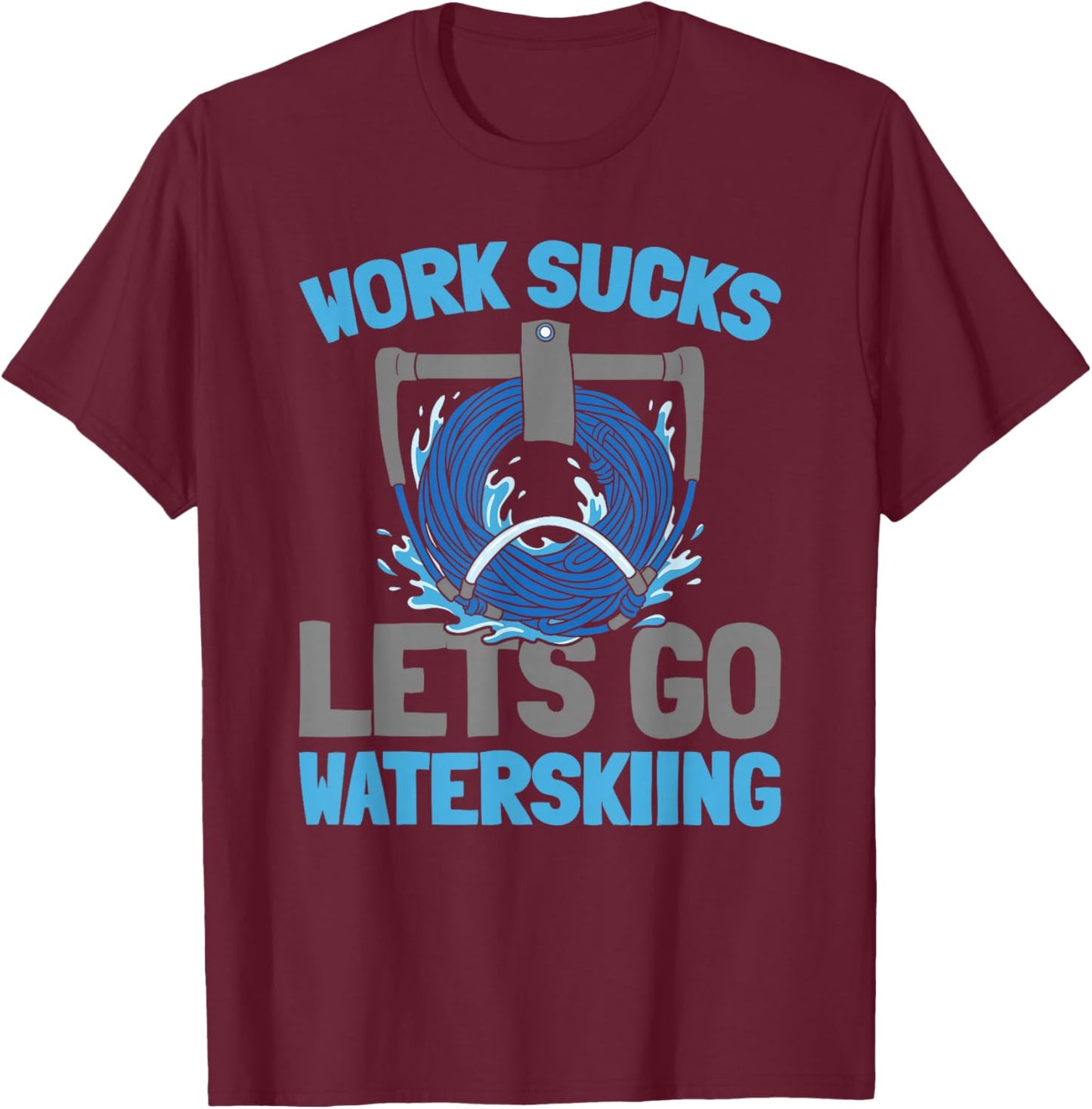 Water Sport Speed Adventure - Waterskiing T-Shirt - T-Shirt | Maroon