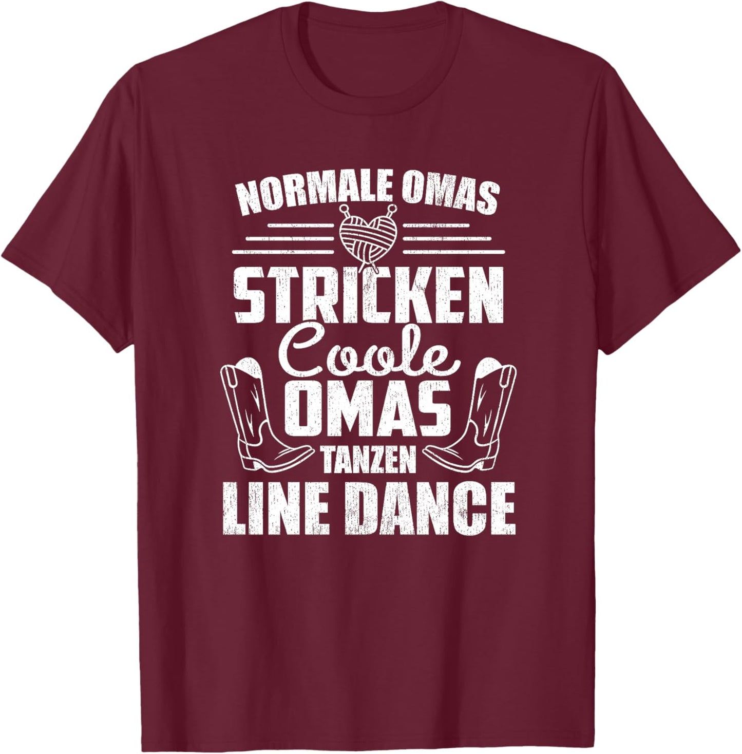 Coole Omas Tanzen Line Dance Western Rentnerin Line Dance Premium T-Shirt - T-Shirt | Maroon