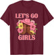 Let's Go Girls Retro Rodeo Western Love Country Cowgirl T-Shirt - T-Shirt | Maroon