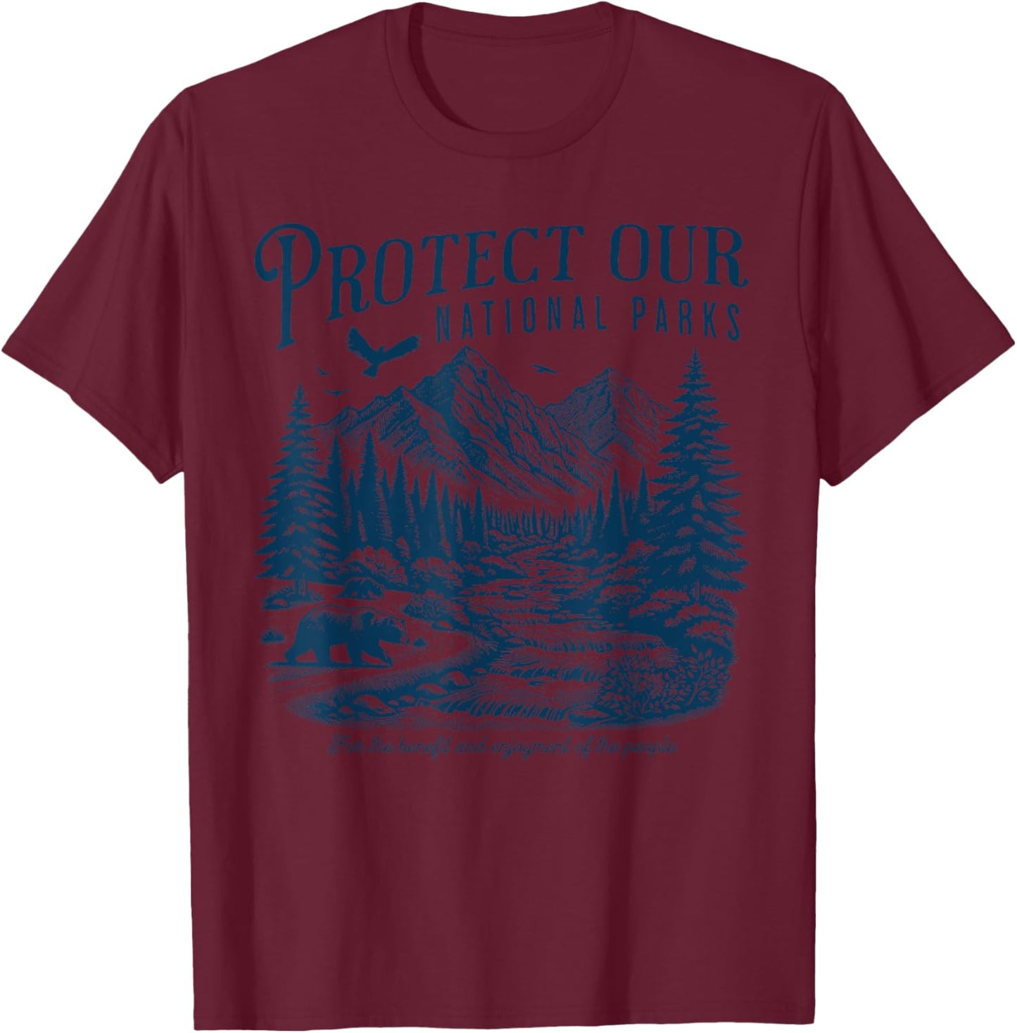 Resist Protect and Save Our National Parks and Public Land T-Shirt - T-Shirt | Maroon