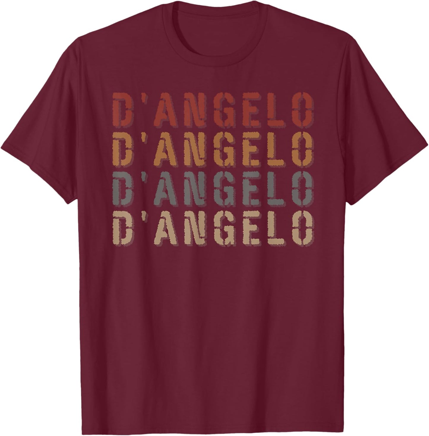 Vintage Style D'Angelo First Name Funny Love Heart D'Angelo T-Shirt - T-Shirt | Maroon