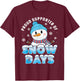 Retro Proud Supporter Of Snow Days Teacher Christmas Holiday T-Shirt - T-Shirt | Maroon