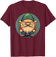 Grumpy Gnome Standing Farm T-Shirt - T-Shirt | Maroon