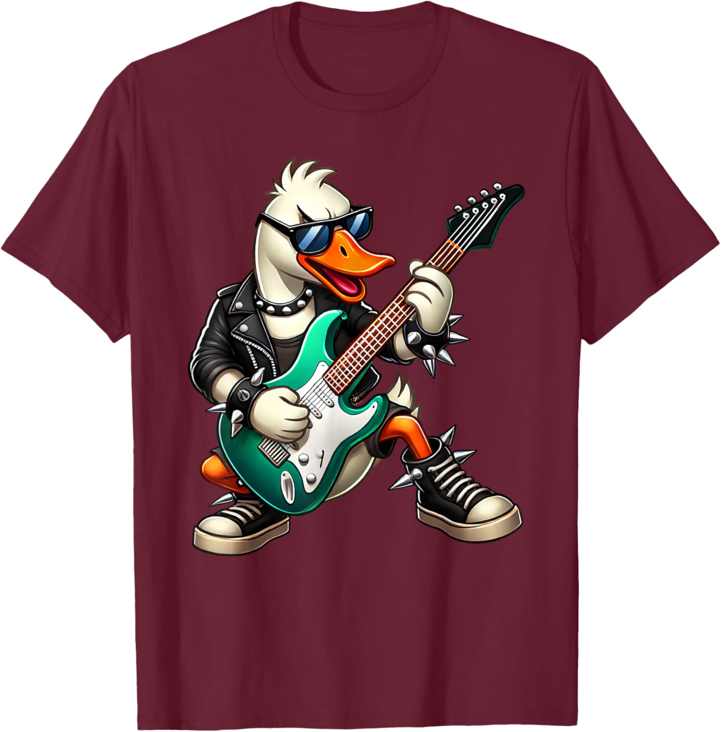 Goose Electric Guitar Concert Music Men Women Kids T-Shirt - T-Shirt | Maroon
