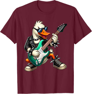 Goose Electric Guitar Concert Music Men Women Kids T-Shirt - T-Shirt | Maroon