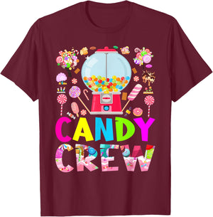 Candy Land Candy Crew Decorations Sweetie Candy Squad T-Shirt - T-Shirt | Maroon