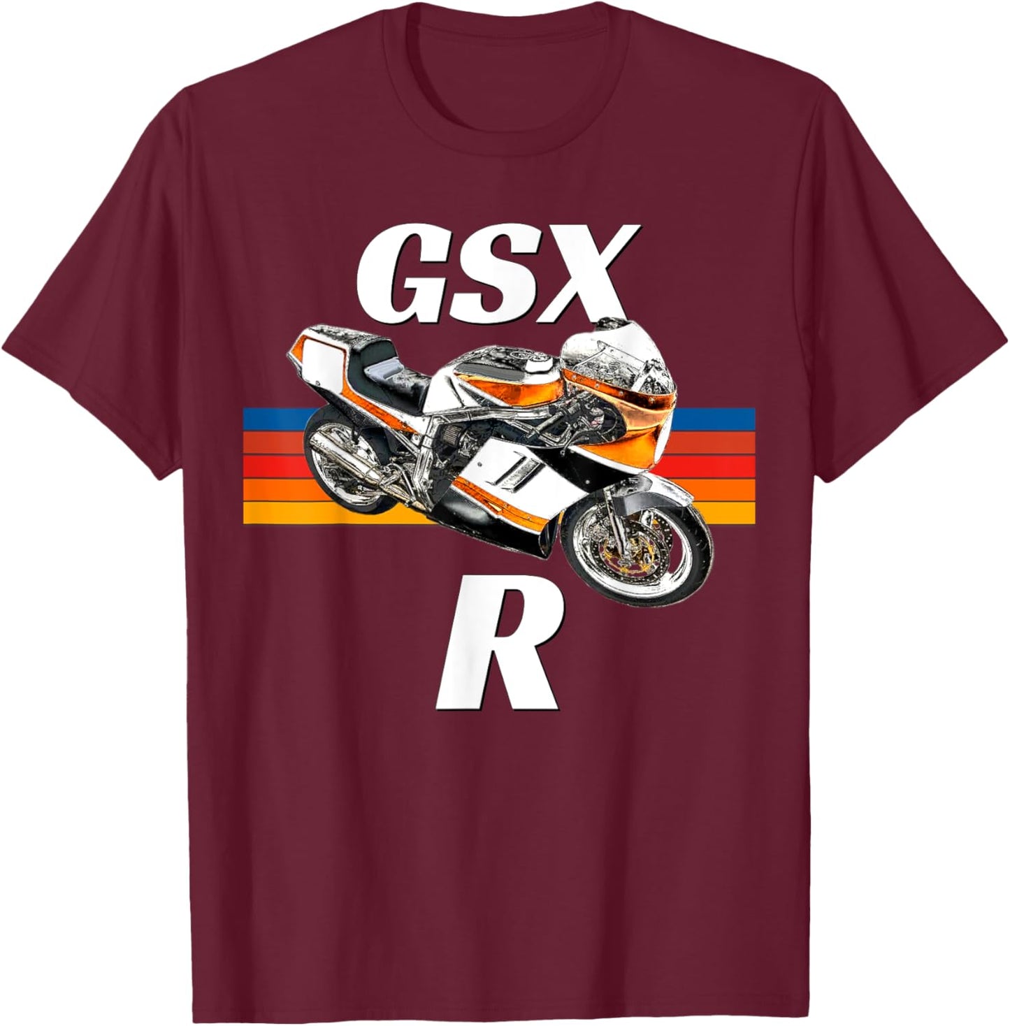 Motorcycle Sport Bike GSXR Street Bike, Race Motorcycle T-Shirt - T-Shirt | Maroon