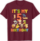 It's My 5th Birthday Boy Italian Brainrot Meme 5 Year Old T-Shirt - T-Shirt | Maroon