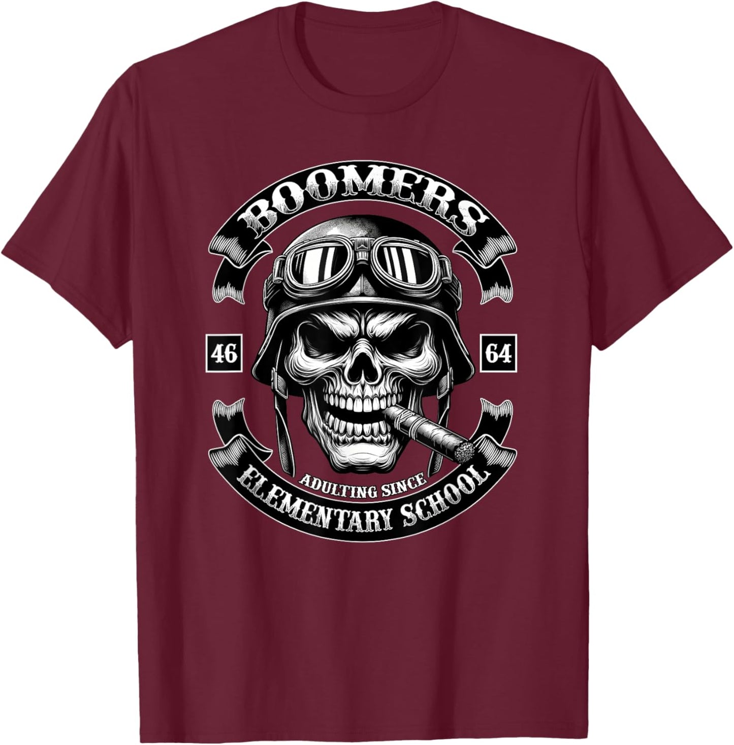 Generation Baby Boomer Funny Adult From Primary School T-Shirt - T-Shirt | Maroon