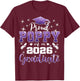 Super Proud Poppy of 2026 Graduate Senior Graduation Family T-Shirt - T-Shirt | Maroon