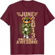 Décorations d'anniversaire 13 Juin 2013 pour Homme 13 Ans T-Shirt - T-Shirt | Maroon
