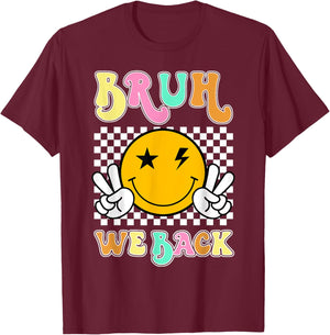 Back To School Groovy Back to School For Teachers Boy Girl T-Shirt - T-Shirt | Maroon