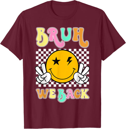 Back To School Groovy Back to School For Teachers Boy Girl T-Shirt - T-Shirt | Maroon