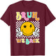 Back To School Groovy Back to School For Teachers Boy Girl T-Shirt - T-Shirt | Maroon