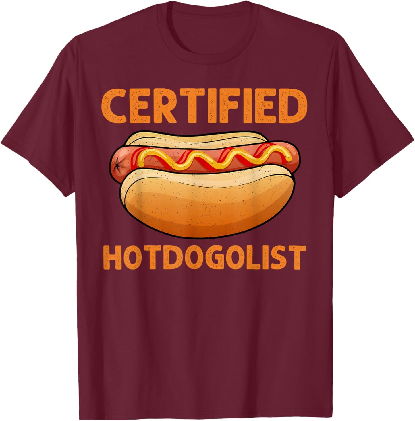 Cool Hotdog Outfit Women Adult Hotdog Hot Dog Lover T-Shirt - T-Shirt | Maroon