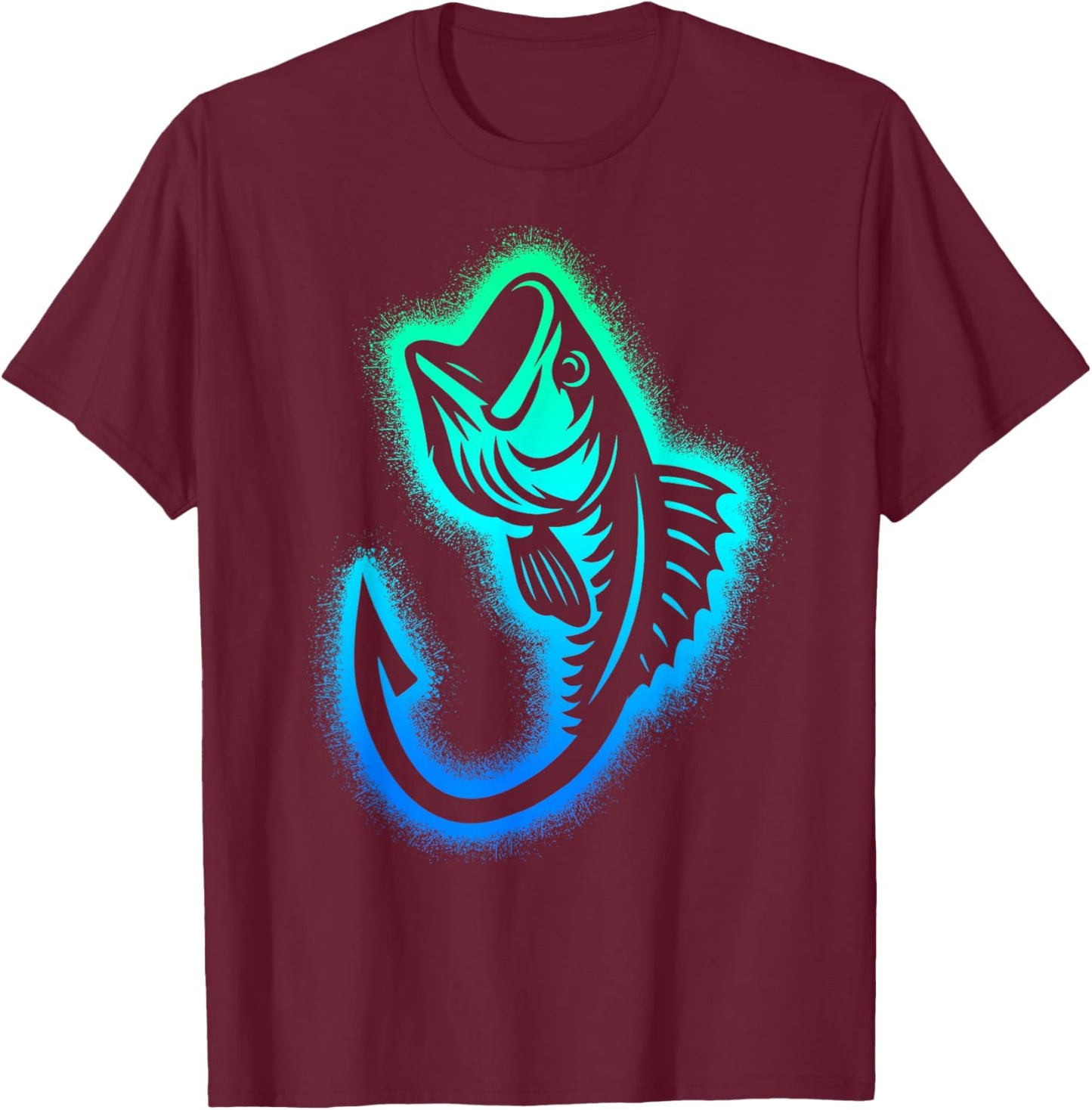 Angeln Fischer Kinder Jungen Herren Angler T-Shirt - T-Shirt | Maroon