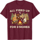 Camping Smores Campfire Group Funny for Kids Boys Girls T-Shirt - T-Shirt | Maroon