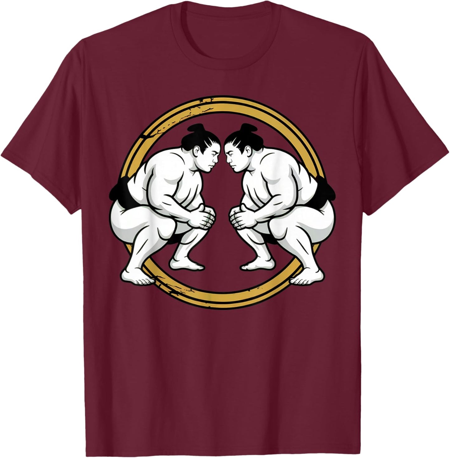 Sumo Japanese Design for Lovers from Wrestling and Sumo T-Shirt - T-Shirt | Maroon