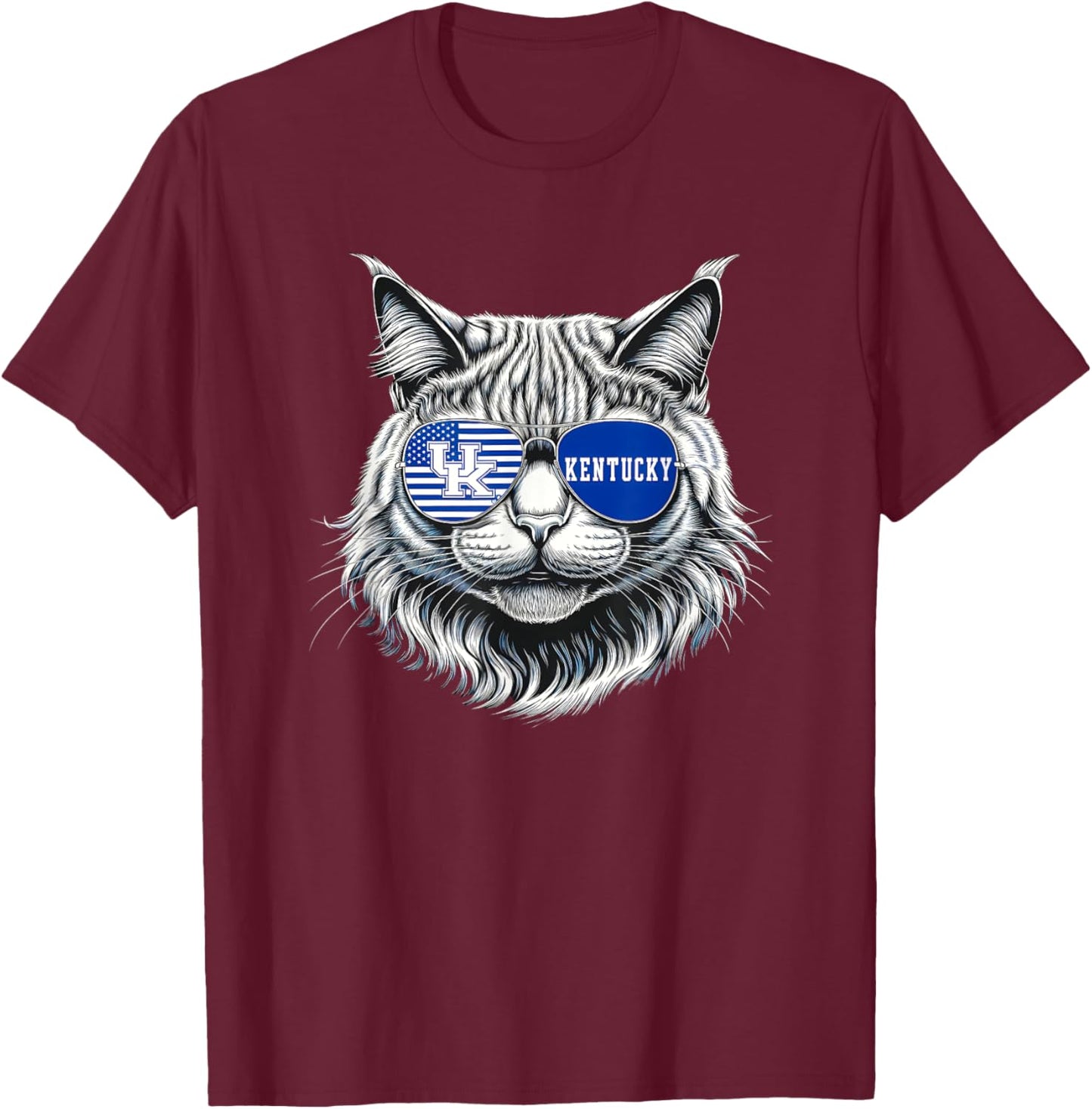 Cat Lovers Graphic Last Name Kentucky Retro Vintage Funny Women Girls Kids T-Shirt - T-Shirt | Maroon