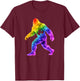 St Patricks Day Rainbow Galaxy Bigfoot Shamrock T-Shirt - T-Shirt | Maroon