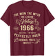 60 Years Old Gift Vintage 1966 Man Myth Legend 60th Birthday T-Shirt - T-Shirt | Maroon