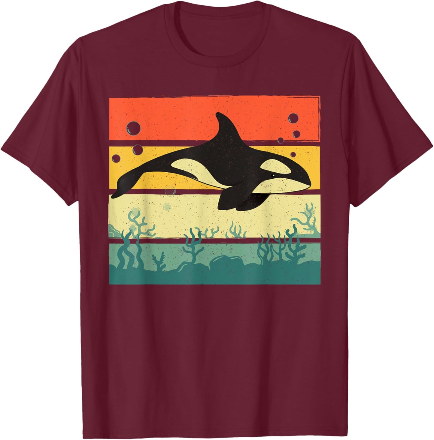 Cool Orca Design Women Kids Killer Whale Orca Lover T-Shirt - T-Shirt | Maroon