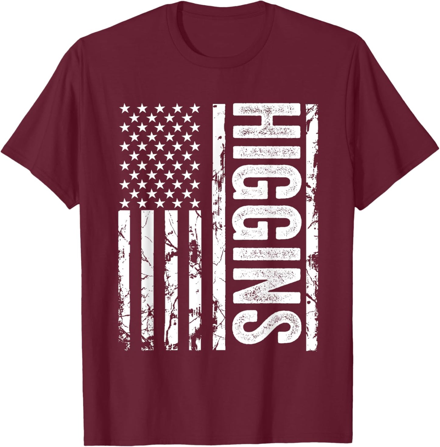 Higgins Last Name Funny Surname Team Higgins Family Reunion T-Shirt - T-Shirt | Maroon