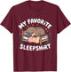 Cute Platypus Sleeping Pajama Australian Animal Sleepshirt T-Shirt - T-Shirt | Maroon