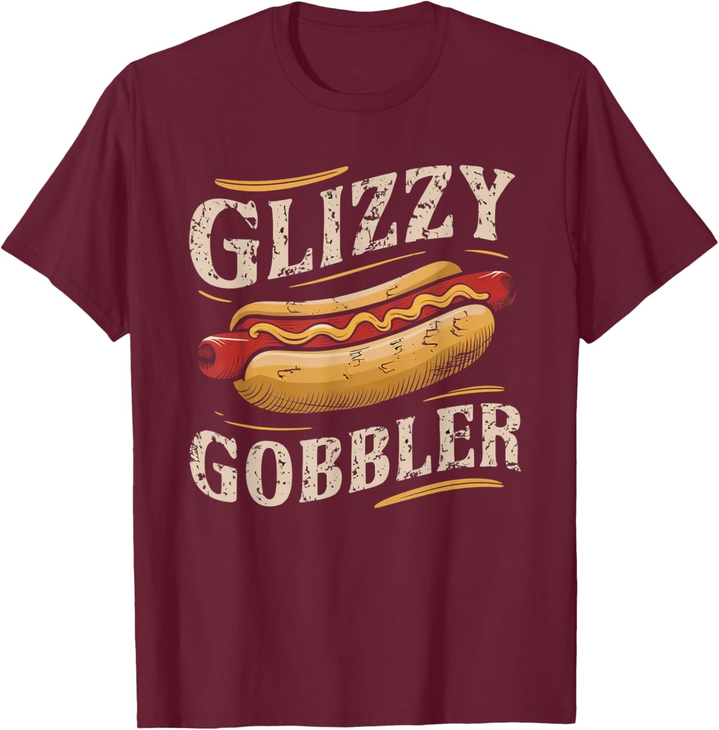 Glizzy Champ Gladiator Apparels Black Humorous Champion T-Shirt - T-Shirt | Maroon