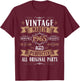 Vintage 60th Birthday Men Born 1965 60 Years Old Bday Men's T-Shirt - T-Shirt | Maroon