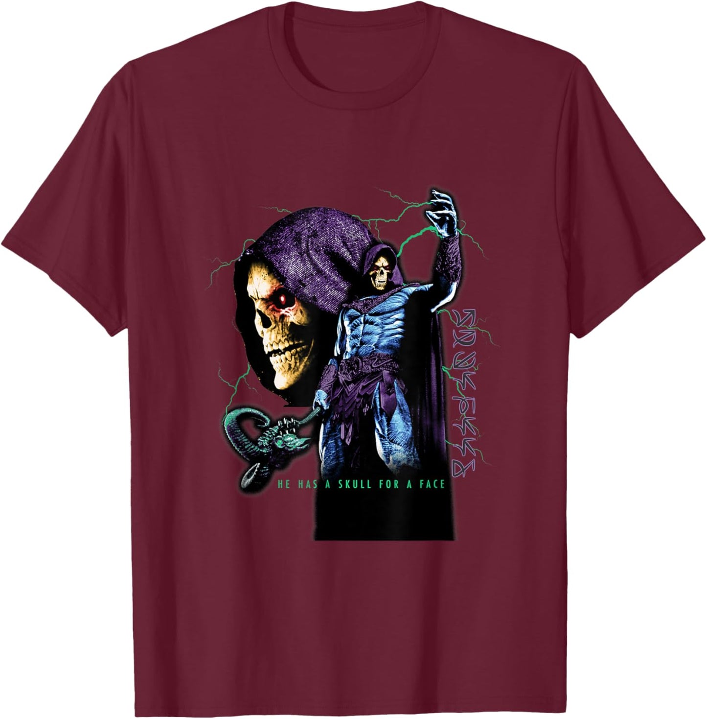 Masters of the Universe Skull for A Face T-Shirt - T-Shirt | Maroon