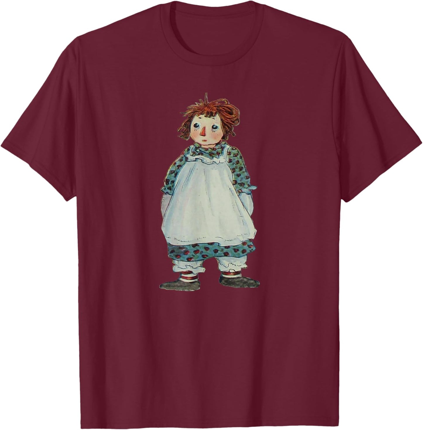 Children's Rag Doll Story Raggedy Ann T-Shirt - T-Shirt | Maroon
