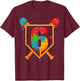 Happy Birthday 6 Year Old Baseball Ice Cream Sprinkle 6 Kids T-Shirt - T-Shirt | Maroon