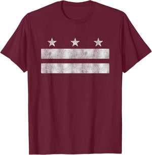 Washington DC Flag District of Columbia Souvenir T-Shirt - T-Shirt | Maroon