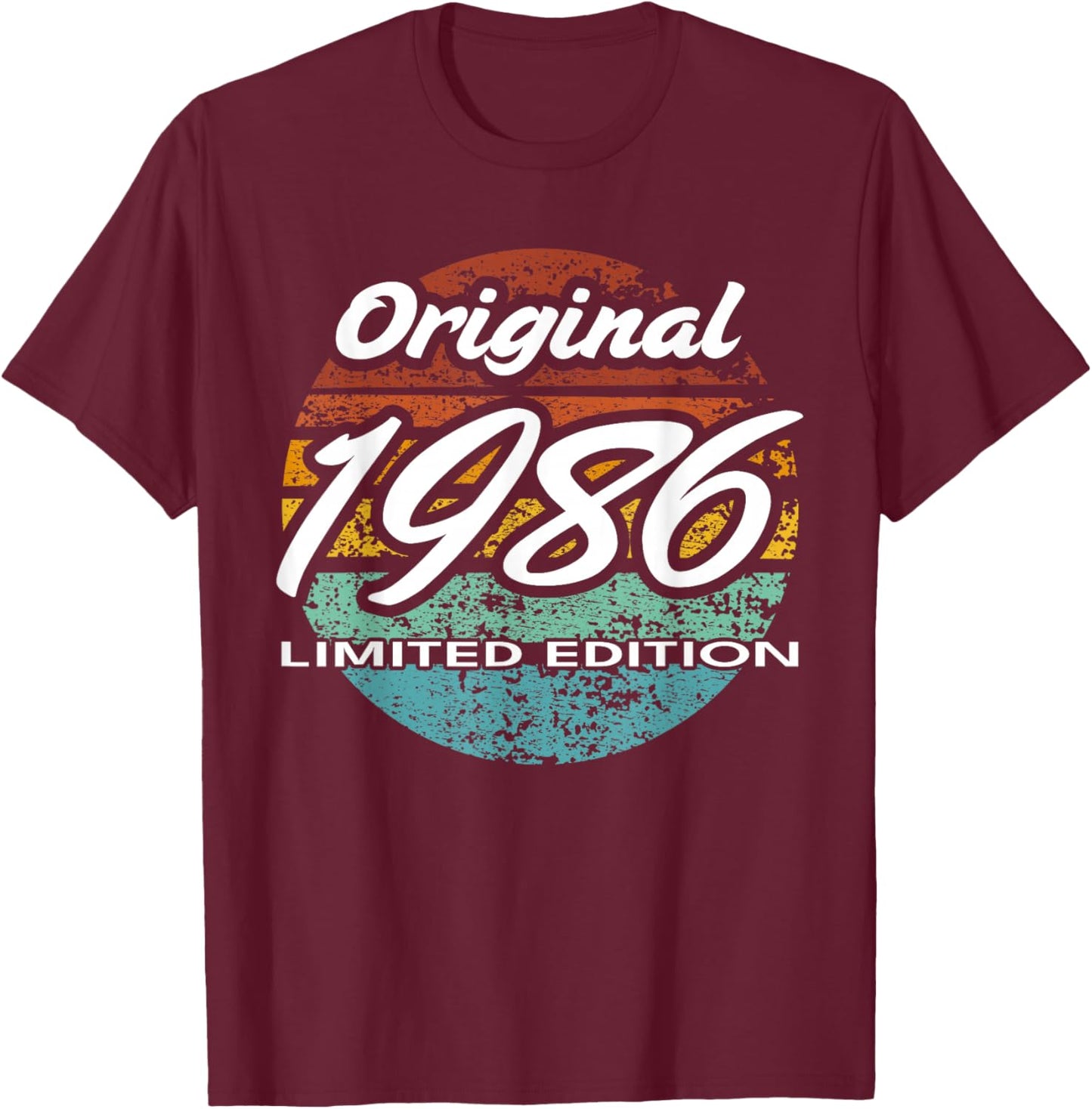 40th Birthday Man Woman 40 Years 1986 Funny Gift T-Shirt - T-Shirt | Maroon