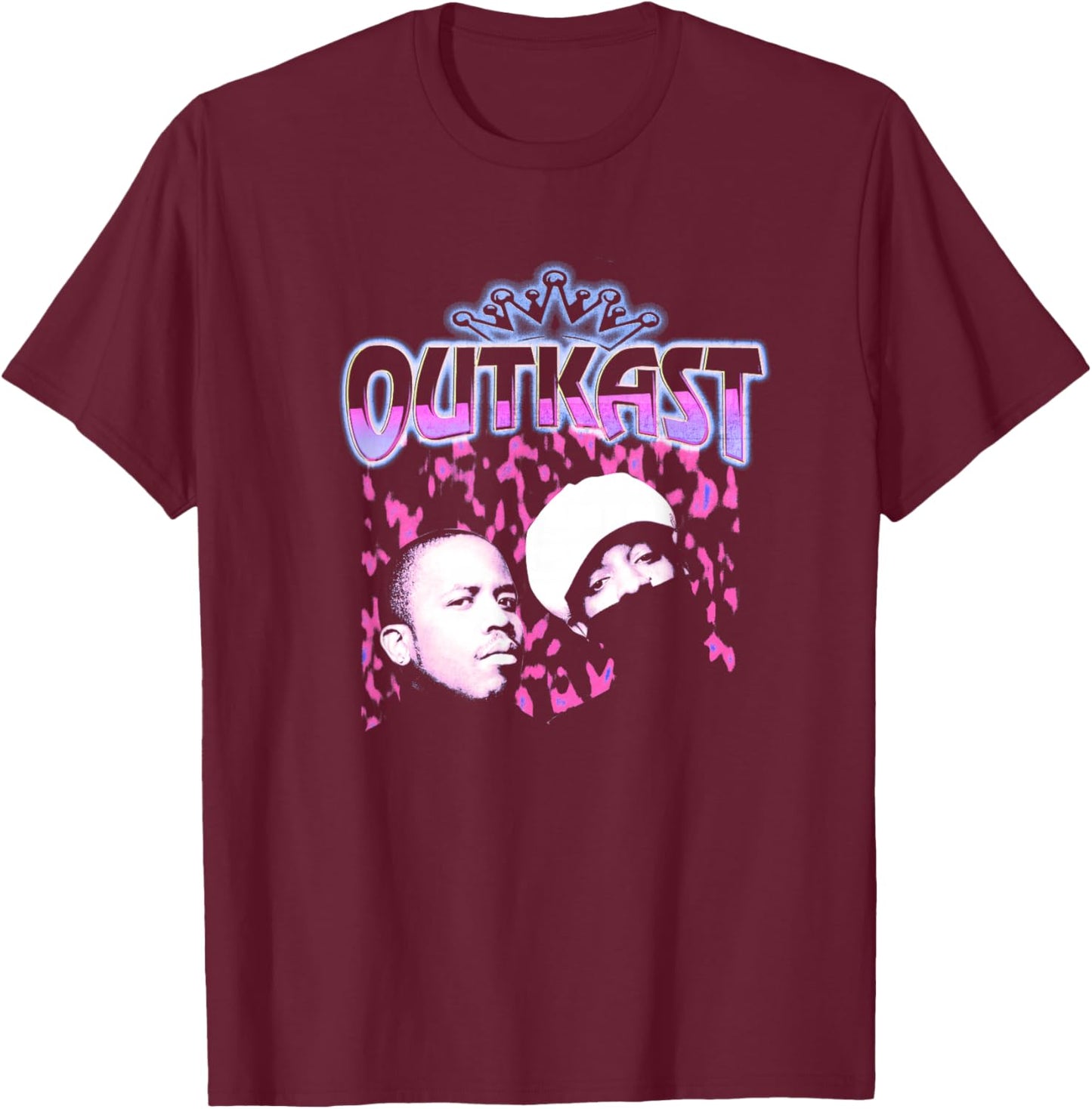 Outkast Neon Portrait T-Shirt - T-Shirt | Maroon