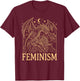 Feminist Gothic Fantasy Dragon Feminism Empowered Woman T-Shirt - T-Shirt | Maroon