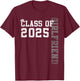 Girlfriend Senior 2025 Proud Girlfriend Of A Class Of 2025 T-Shirt - T-Shirt | Maroon